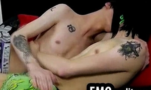 Emo lads fucking in their underwear coupled with bonking